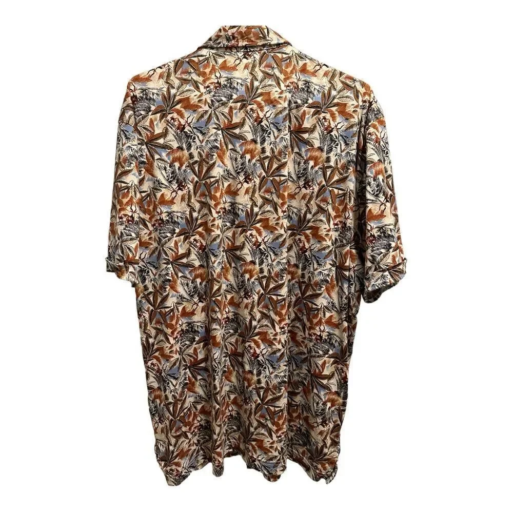 Daniel Cremieux Short Sleeve Button Up Shirt Multi-Color Floral XL